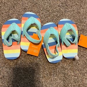 Never worn. New with tags. Baby flip-flops from target